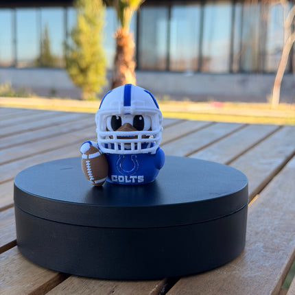 Indianapolis Colts Football Duck – 3D Printed NFL Fan Dashboard Duck | Colts Fan Gift | Football Car Dashboard Decor