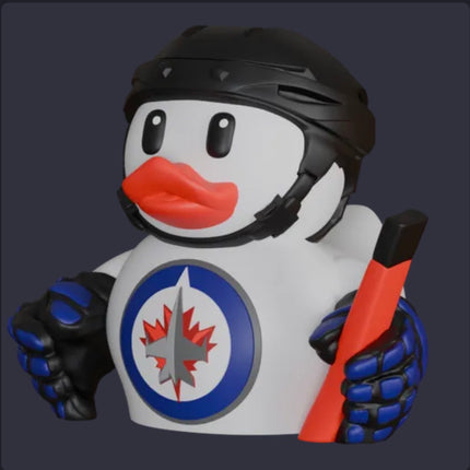 Winnipeg Jets Hockey Duck – 3D Printed NHL Fan Dashboard Duck | Jets Fan Gift | Hockey Car Dashboard Decor