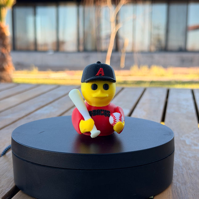 Arizona Diamondbacks Baseball Duck – 3D Printed MLB Fan Dashboard Duck | D-backs Fan Gift | Baseball Car Dashboard Decor