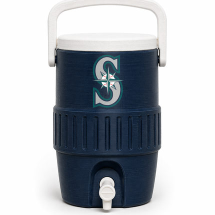 Seattle Navy Teal Mini Cooler Can Holder (12 oz) | Baseball Fan Koozie | Car Dashboard Drink Holder | 3D Printed