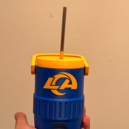 12 oz Rams Inspired Custom Koozie – Football Can Cooler