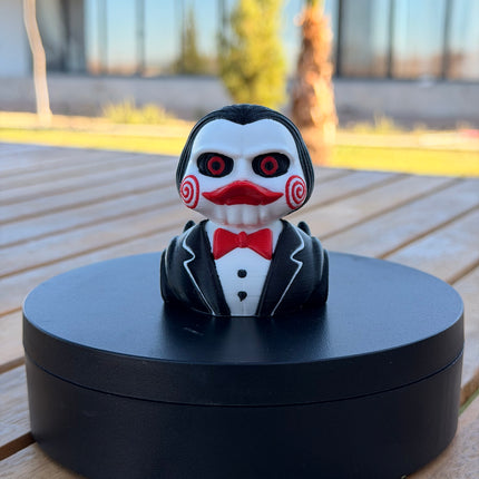 Saw Horror Duck – 3D Printed Horror Movie Dashboard Duck | Scary Movie Fan Gift | Horror Collectible Duck