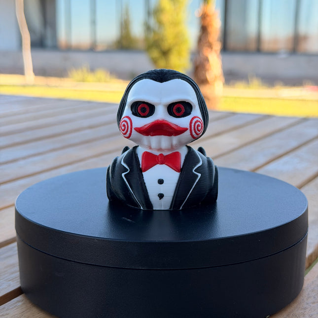 Saw Horror Duck – 3D Printed Horror Movie Dashboard Duck | Scary Movie Fan Gift | Horror Collectible Duck