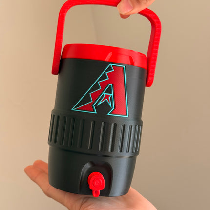 Arizona Black Red Gold Mini Cooler Can Holder (12 oz) | Baseball Fan Koozie | Car Dashboard Drink Holder | 3D Printed