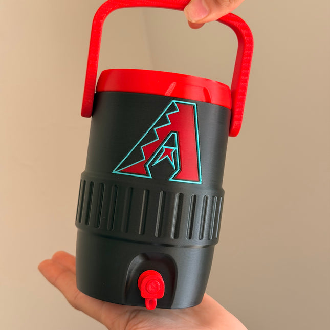 Arizona Black Red Gold Mini Cooler Can Holder (12 oz) | Baseball Fan Koozie | Car Dashboard Drink Holder | 3D Printed