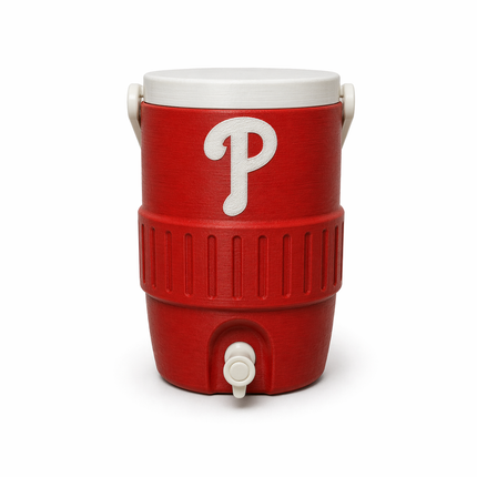 Philadelphia Red White Mini Cooler Can Holder (12 oz) | Baseball Fan Koozie | Car Dashboard Drink Holder | 3D Printed