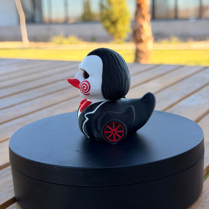 Saw Horror Duck – 3D Printed Horror Movie Dashboard Duck | Scary Movie Fan Gift | Horror Collectible Duck