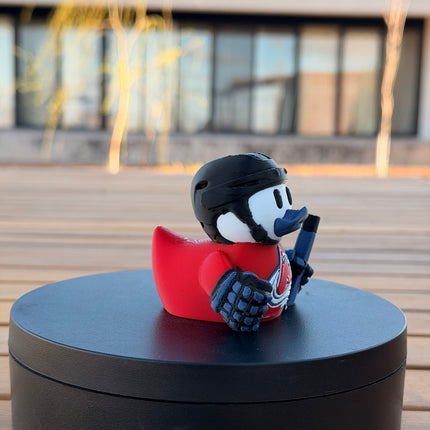 Colorado Avalanche Hockey Duck – 3D Printed NHL Fan Dashboard Duck | Avalanche Fan Gift | Hockey Car Dashboard Decor