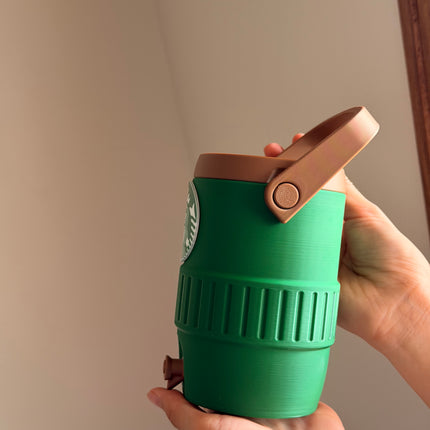 Starbucks Inspired 12oz Koozie – Coffee Lover Can Cooler | Green Café Style Drink Holder