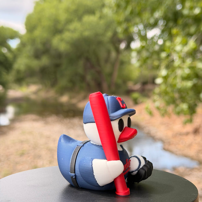 Cleveland Guardians Baseball Duck – 3D Printed MLB Fan Dashboard Duck | Guardians Fan Gift | Baseball Car Dashboard Decor
