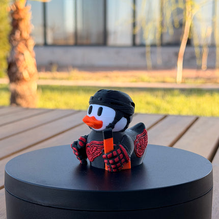Detroit Red Wings Hockey Duck – 3D Printed NHL Fan Dashboard Duck | Red Wings Fan Gift | Hockey Car Dashboard Decor