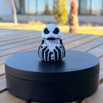 Jack Skeleton Pumpkin King Duck – 3D Printed Spooky Duck | Halloween Inspired Collectible | Gothic Dashboard Decor