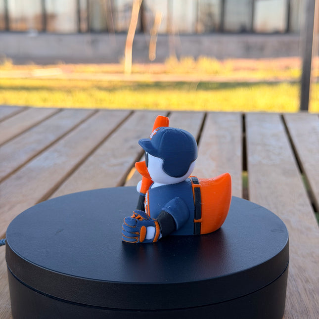 Houston Astros Baseball Duck – 3D Printed MLB Fan Dashboard Duck | Astros Fan Gift | Baseball Car Dashboard Decor