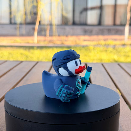 Seattle Kraken Hockey Duck – 3D Printed NHL Fan Dashboard Duck | Kraken Fan Gift | Hockey Car Dashboard Decor
