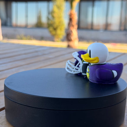 Minnesota Vikings Football Duck – 3D Printed NFL Fan Dashboard Duck | Vikings Fan Gift | Football Car Dashboard Decor