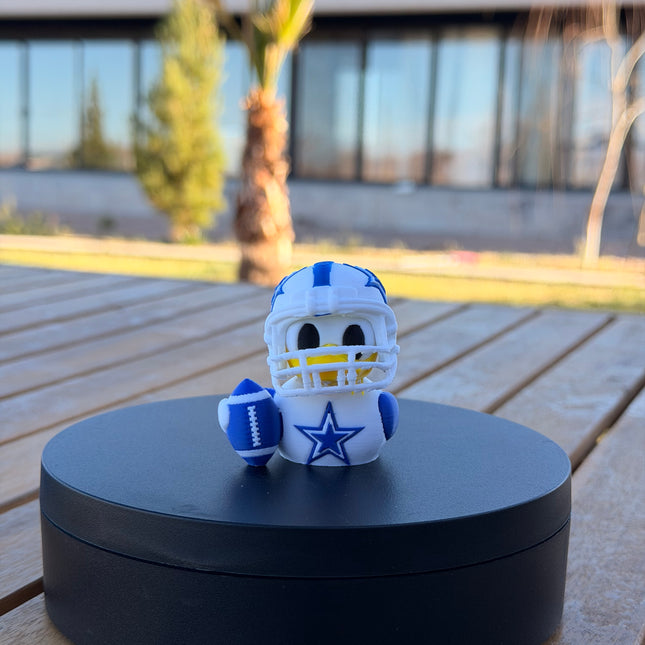 Dallas Cowboys Football Duck – 3D Printed NFL Fan Dashboard Duck | Cowboys Fan Gift | Football Car Dashboard Decor