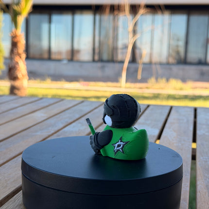 Dallas Stars Hockey Duck – 3D Printed NHL Fan Dashboard Duck | Stars Fan Gift | Hockey Car Dashboard Decor