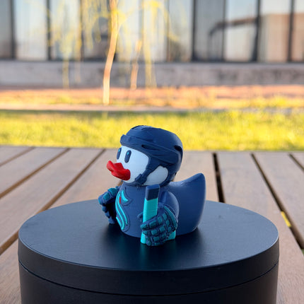 Seattle Kraken Hockey Duck – 3D Printed NHL Fan Dashboard Duck | Kraken Fan Gift | Hockey Car Dashboard Decor
