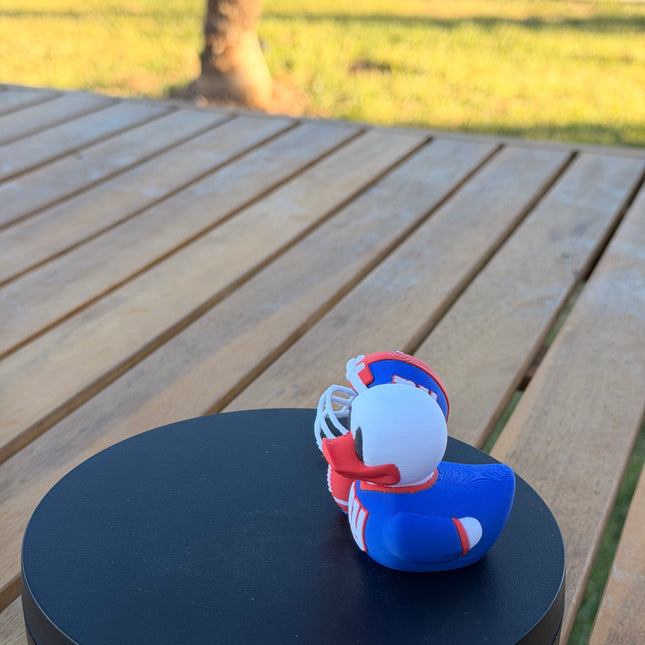 New York Giants Football Duck – 3D Printed NFL Fan Dashboard Duck | Giants Fan Gift | Football Car Dashboard Decor