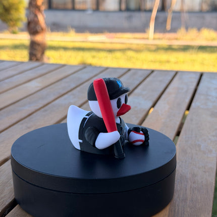 Miami Marlins Baseball Duck – 3D Printed MLB Fan Dashboard Duck | Marlins Fan Gift | Baseball Car Dashboard Decor