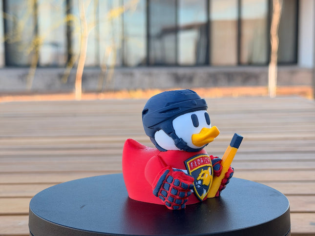 Florida Panthers Hockey Duck – 3D Printed NHL Fan Dashboard Duck | Panthers Fan Gift | Hockey Car Decor