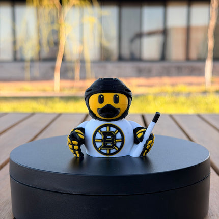 Boston Bruins Hockey Duck – 3D Printed NHL Fan Dashboard Duck | Bruins Fan Gift | Hockey Car Dashboard Decor
