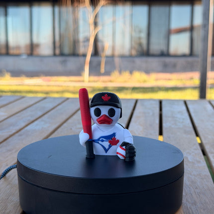 Toronto Blue Jays Baseball Duck – 3D Printed MLB Fan Dashboard Duck | Blue Jays Fan Gift | Baseball Car Dashboard Decor