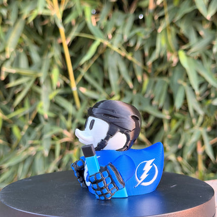 Tampa Bay Lightning Hockey Duck – 3D Printed NHL Fan Dashboard Duck | Lightning Fan Gift | Hockey Car Dashboard Decor