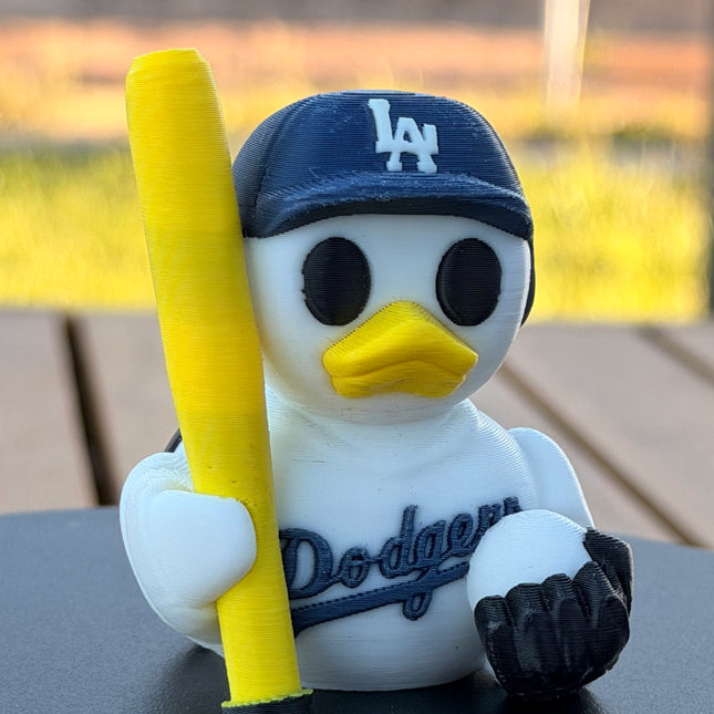 Los Angeles Dodgers Baseball Duck – 3D Printed MLB Fan Dashboard Duck | Dodgers Fan Gift | Baseball Car Dashboard Decor