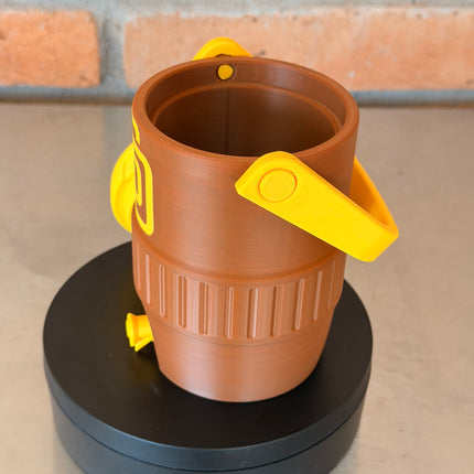San Diego Brown Gold Mini Cooler Can Holder (12 oz) | Baseball Fan Koozie | Car Dashboard Drink Holder | 3D Printed