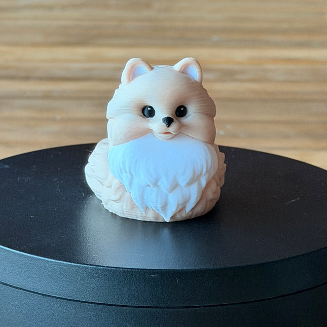 Pomeranian Dog Duck – 3D Printed Pomeranian Inspired Duck | Cute Pet Lover Gift | Dashboard Dog Decor