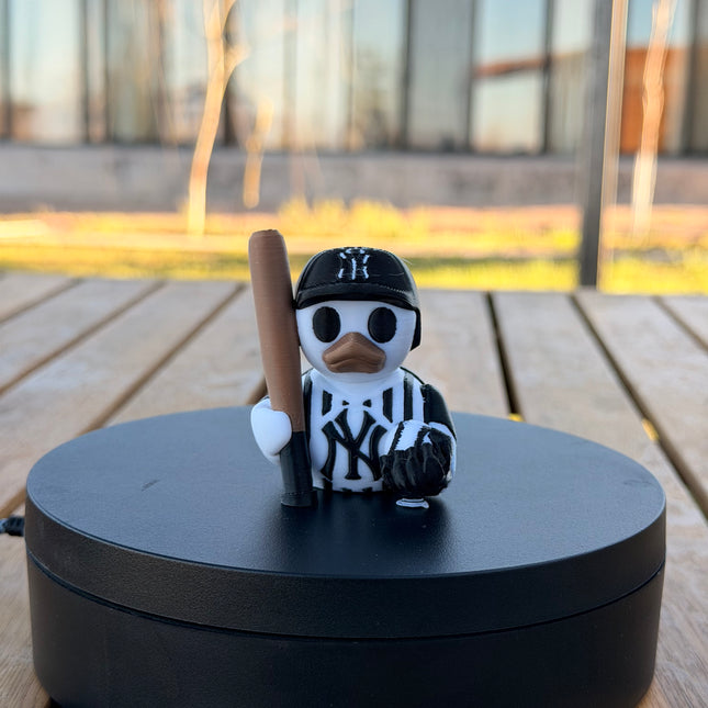 New York Yankees Baseball Duck – 3D Printed MLB Fan Dashboard Duck | Yankees Fan Gift | Baseball Car Dashboard Decor