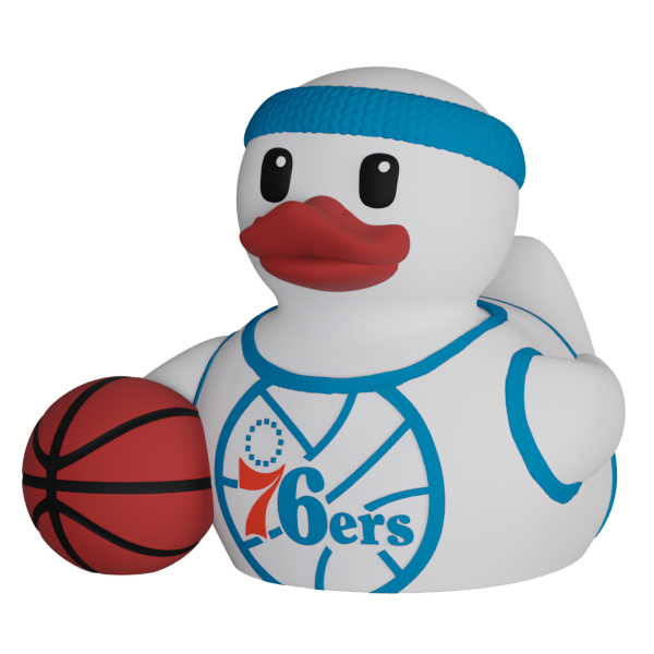 Philadelphia 76ers Basketball Duck – 3D Printed NBA Fan Dashboard Duck | Sixers Fan Gift | Basketball Car Decor