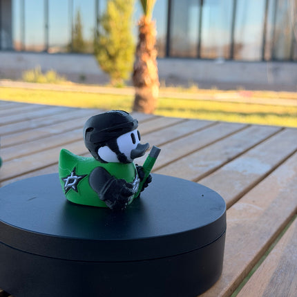 Dallas Stars Hockey Duck – 3D Printed NHL Fan Dashboard Duck | Stars Fan Gift | Hockey Car Dashboard Decor