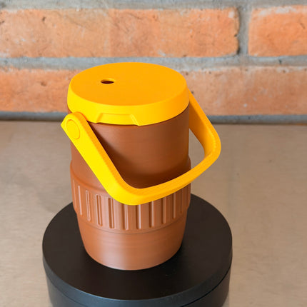 San Diego Brown Gold Mini Cooler Can Holder (12 oz) | Baseball Fan Koozie | Car Dashboard Drink Holder | 3D Printed