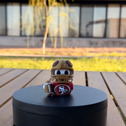San Francisco 49ers Football Duck – 3D Printed NFL Fan Dashboard Duck | 49ers Fan Gift | Football Car Dashboard Decor