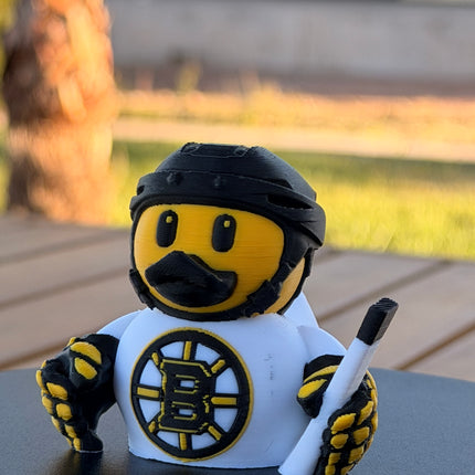Boston Bruins Hockey Duck – 3D Printed NHL Fan Dashboard Duck | Bruins Fan Gift | Hockey Car Dashboard Decor