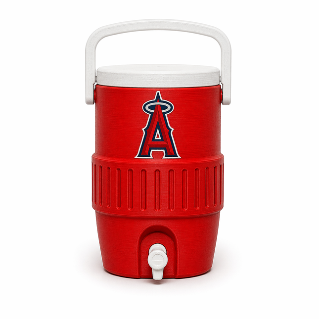 Los Angeles Red White Mini Cooler Can Holder (12 oz) | Baseball Fan Koozie | Car Dashboard Drink Holder | 3D Printed