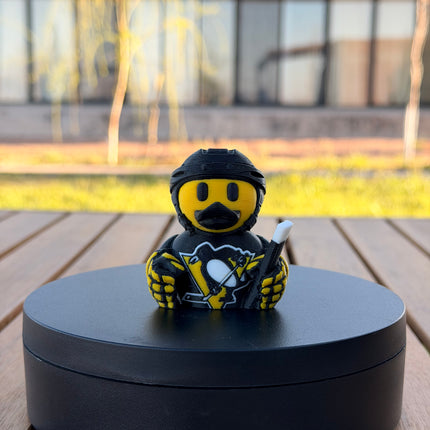 Pittsburgh Penguins Hockey Duck – 3D Printed NHL Fan Dashboard Duck | Penguins Fan Gift | Hockey Car Dashboard Decor