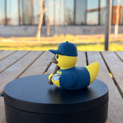 Milwaukee Brewers Baseball Duck – 3D Printed MLB Fan Dashboard Duck | Brewers Fan Gift | Baseball Car Dashboard Decor