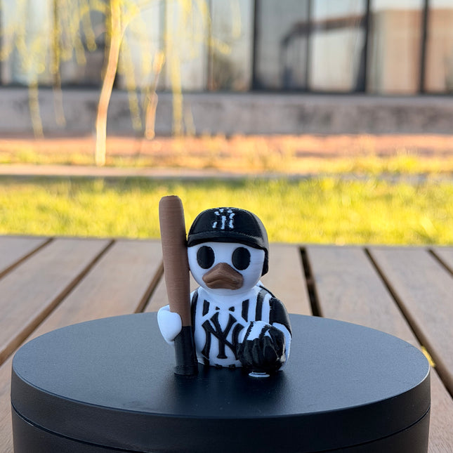 New York Yankees Baseball Duck – 3D Printed MLB Fan Dashboard Duck | Yankees Fan Gift | Baseball Car Dashboard Decor