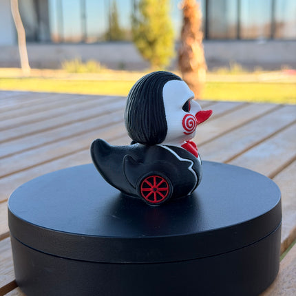 Saw Horror Duck – 3D Printed Horror Movie Dashboard Duck | Scary Movie Fan Gift | Horror Collectible Duck