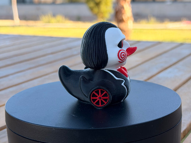 Saw Horror Duck – 3D Printed Horror Movie Dashboard Duck | Scary Movie Fan Gift | Horror Collectible Duck
