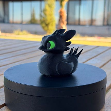 Toothless Duck – 3D Printed How to Train Your Dragon Dashboard Duck | Night Fury Dragon Fan Gift