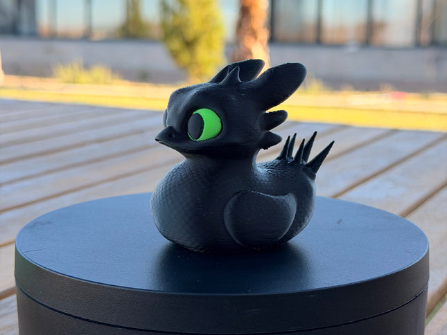 Toothless Duck – 3D Printed How to Train Your Dragon Dashboard Duck | Night Fury Dragon Fan Gift