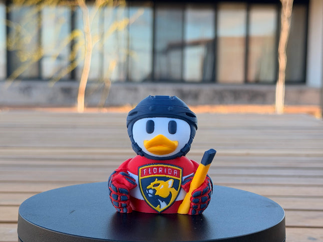 Florida Panthers Hockey Duck – 3D Printed NHL Fan Dashboard Duck | Panthers Fan Gift | Hockey Car Decor