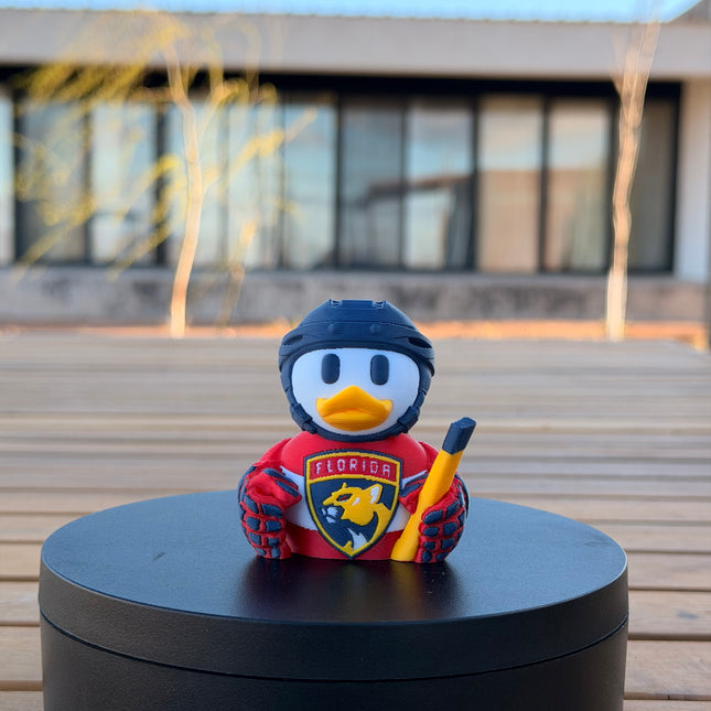 Florida Panthers Hockey Duck – 3D Printed NHL Fan Dashboard Duck | Panthers Fan Gift | Hockey Car Decor