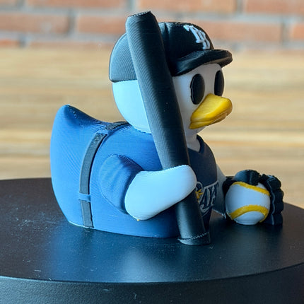 Tampa Bay Rays Baseball Duck – 3D Printed MLB Fan Dashboard Duck | Rays Fan Gift | Baseball Car Dashboard Decor
