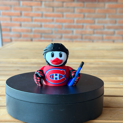 Montreal Canadiens Hockey Duck – 3D Printed NHL Fan Dashboard Duck | Canadiens Fan Gift | Hockey Car Dashboard Decor