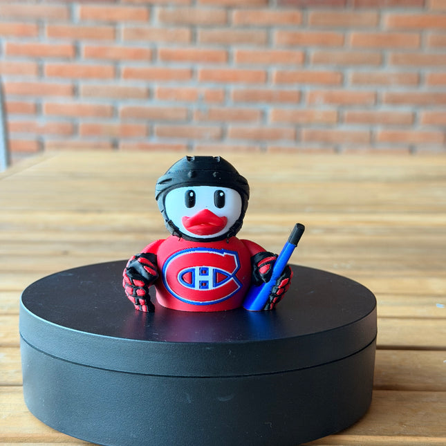 Montreal Canadiens Hockey Duck – 3D Printed NHL Fan Dashboard Duck | Canadiens Fan Gift | Hockey Car Dashboard Decor